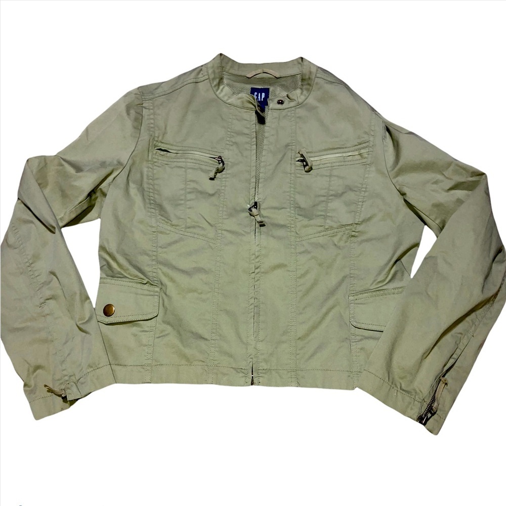 GAP Olive Green Utility Bomber Jacket Size Large